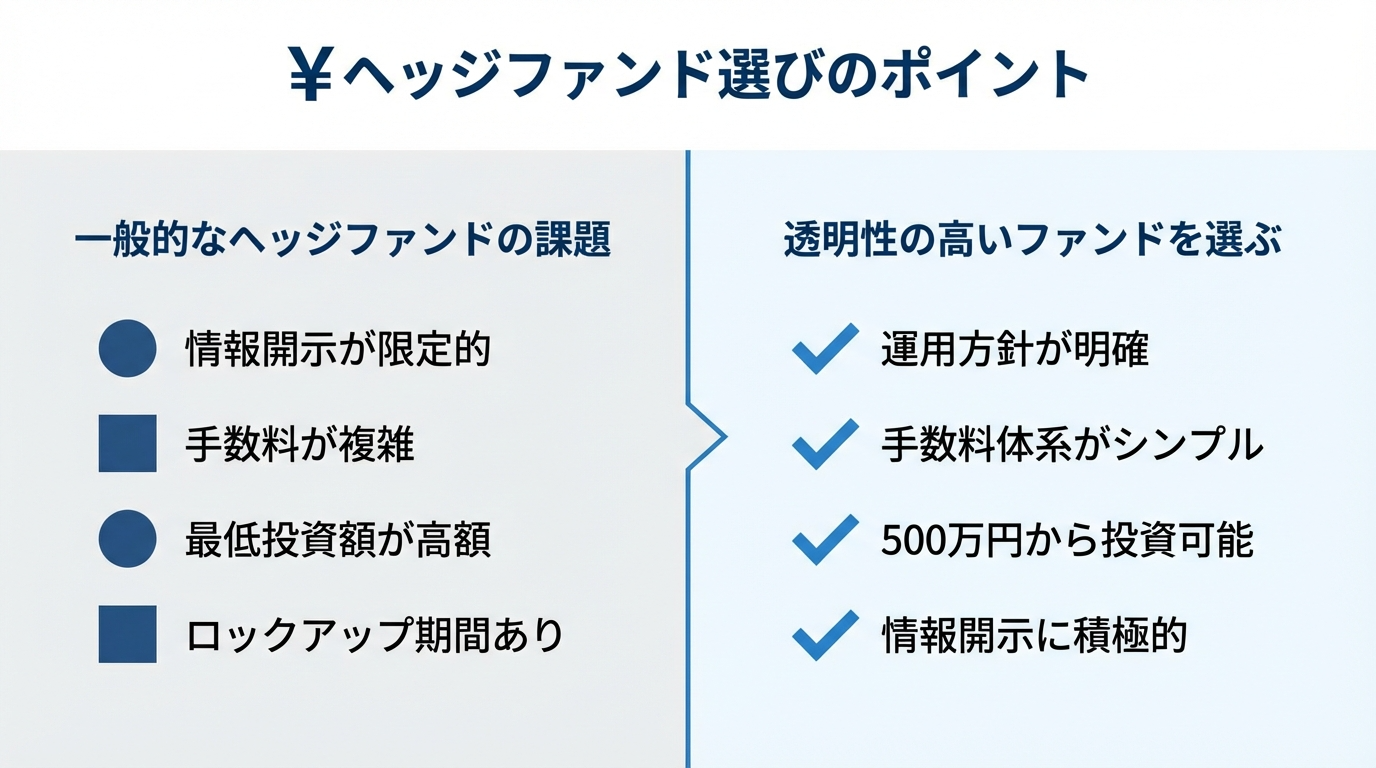 ヘッジファンド選びのポイント