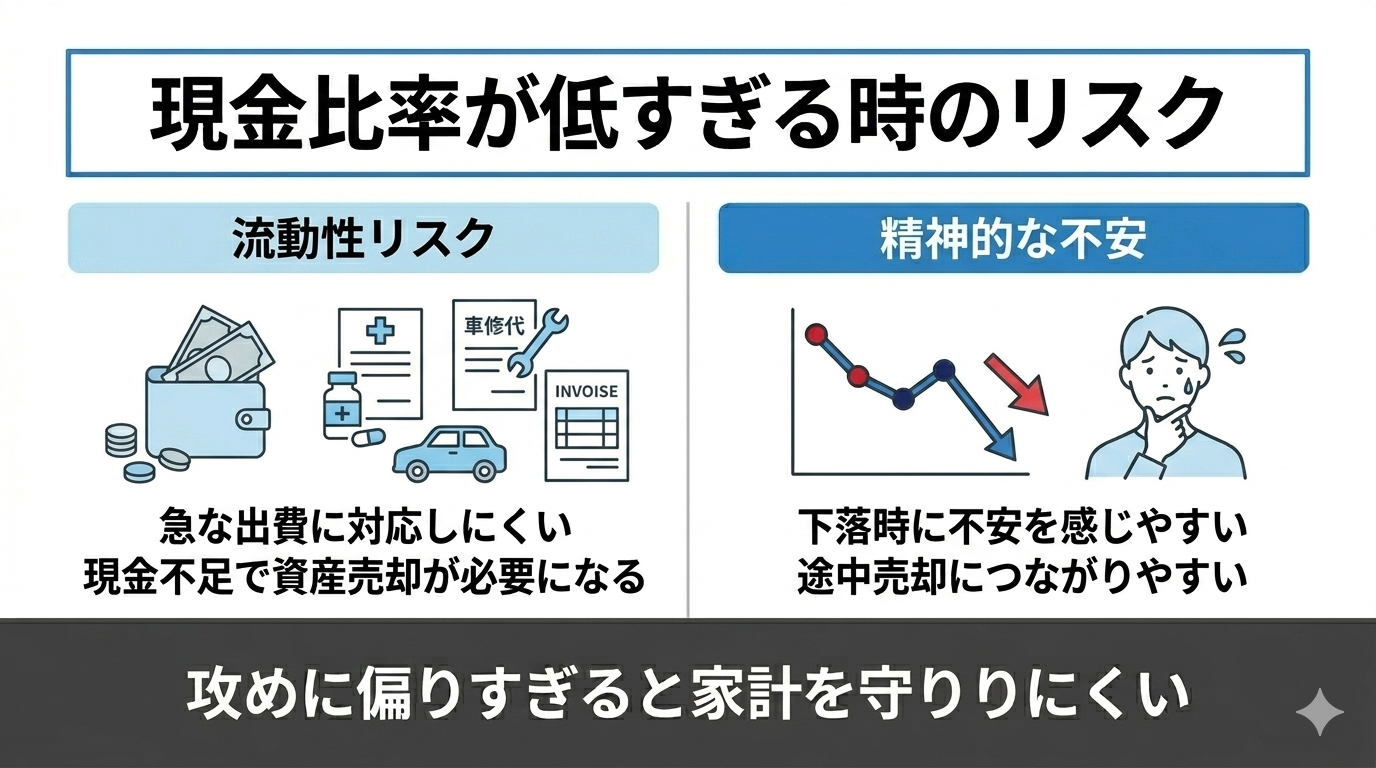 現金比率が低すぎる時のリスク