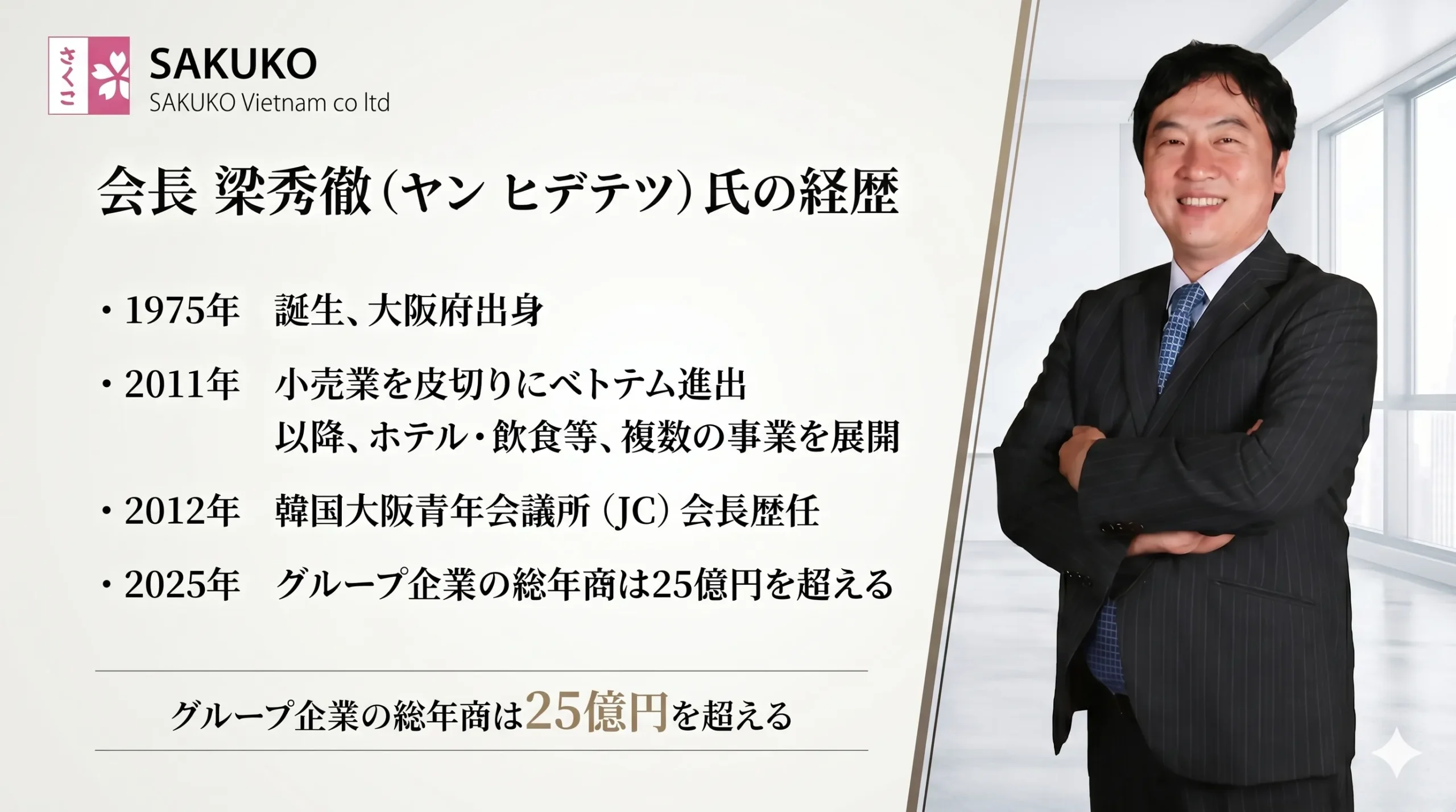 ハイクアインターナショナル会長の梁 秀徹(ヤン ヒデテツ)