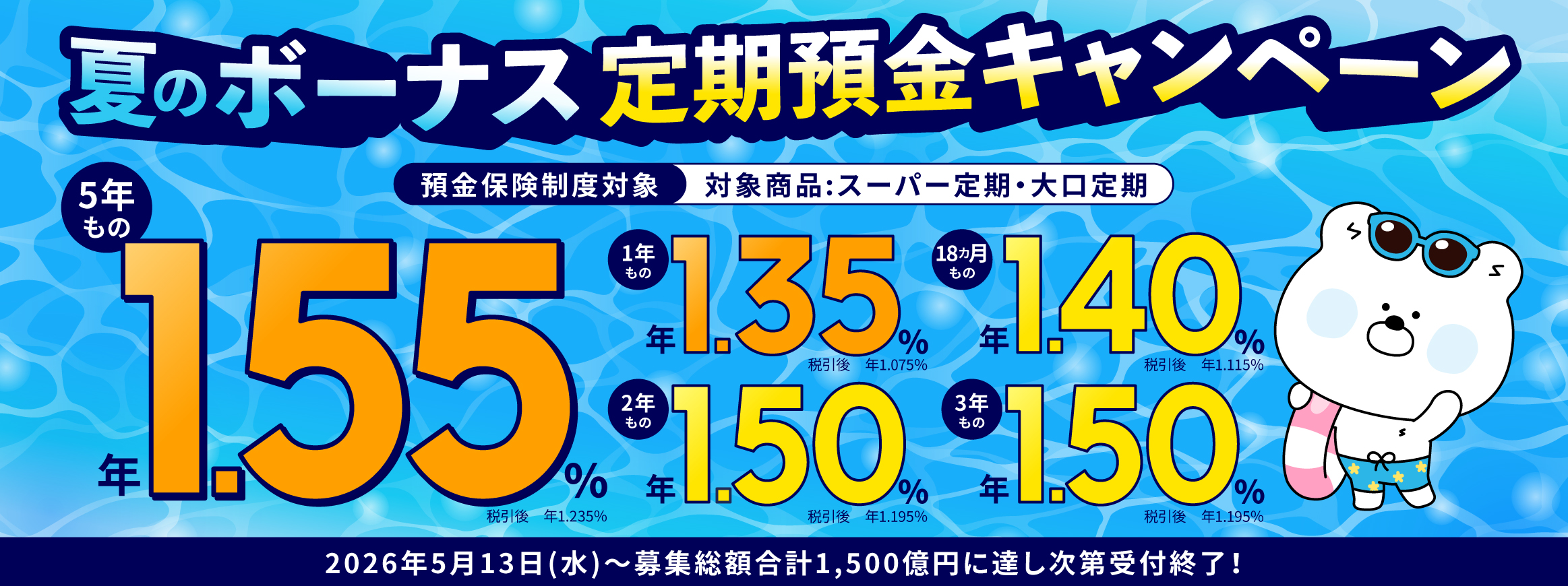 SBJ銀行夏のボーナス定期預金キャンペーン